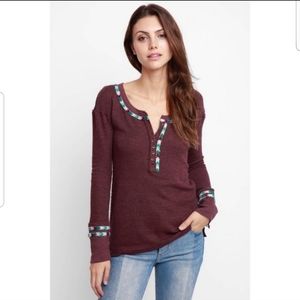 New Free People Rainbow Thermal Tee
